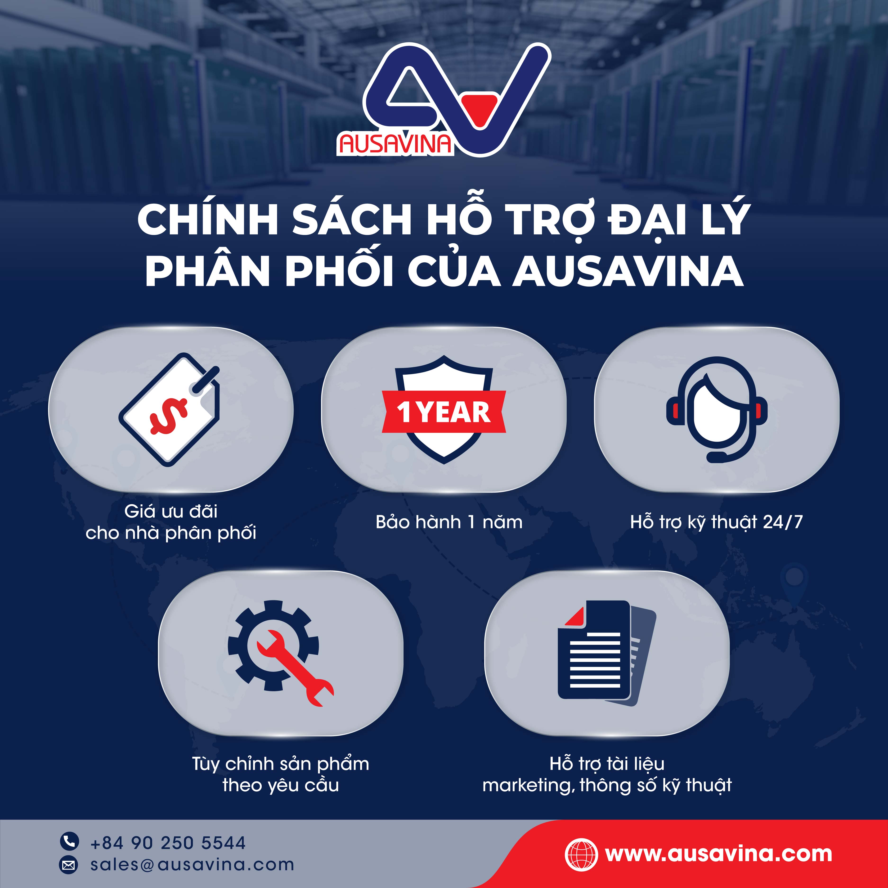 Chính sách hỗ trợ đại lý phân phối của Ausavina  