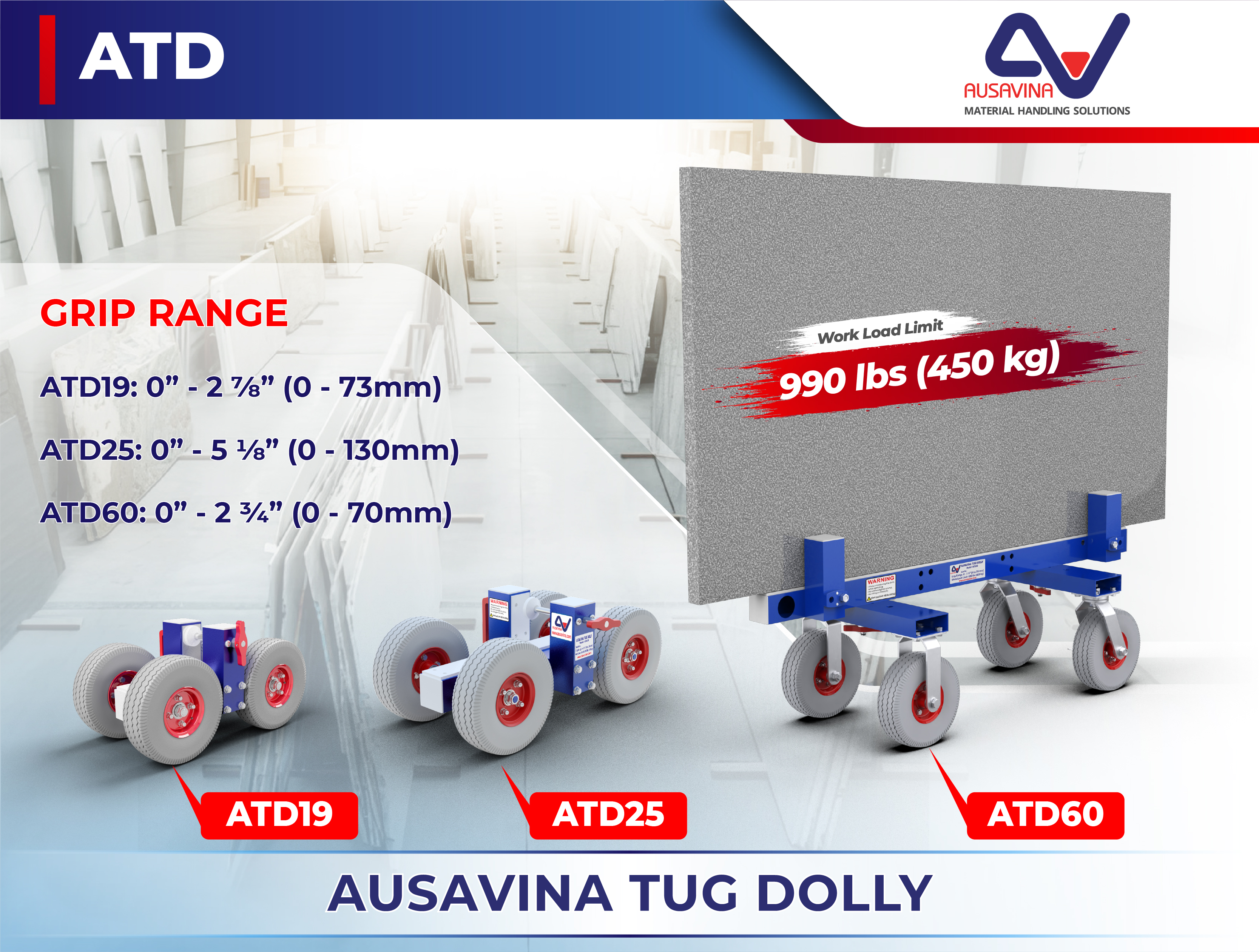 COMPACT DOLLY FOR HEAVY SLAB TRANSPORT